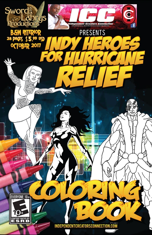 Indy Heroes For Hurricane Relief Coloring Book #1