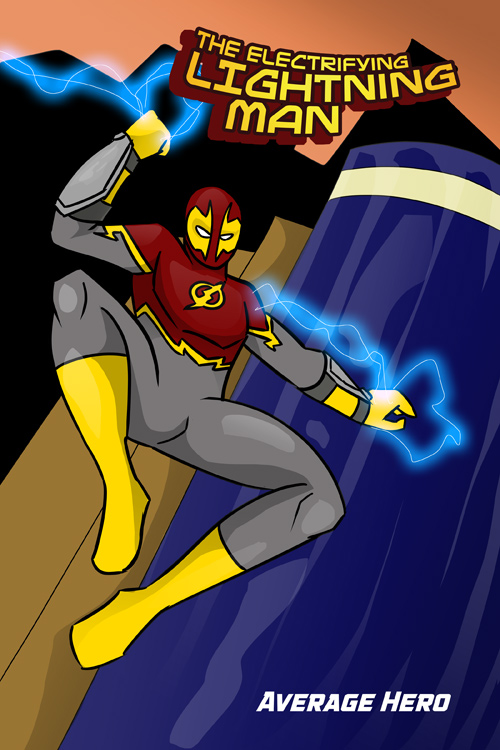 Electrifying Lightning Man Average Hero #1